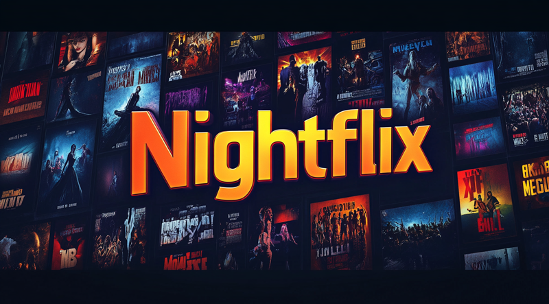 Image montrant une interface utilisateur de Nightflix en film gratuit streaming HD